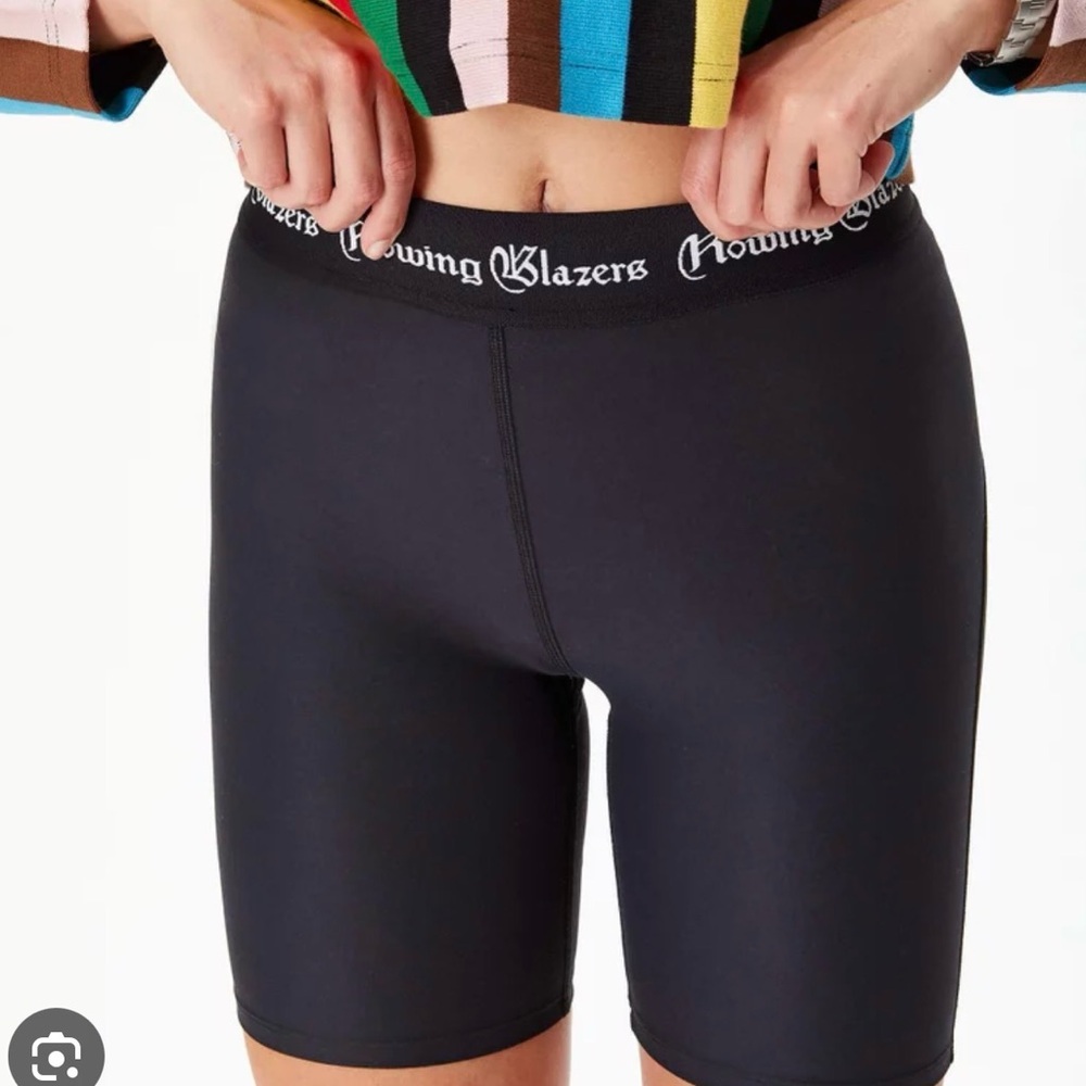 Rowing Blazers Black Biker Shorts